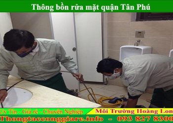 Thông bồn rửa mặt quận Tân Phú Hoàng Long 99K kèm bảo hành