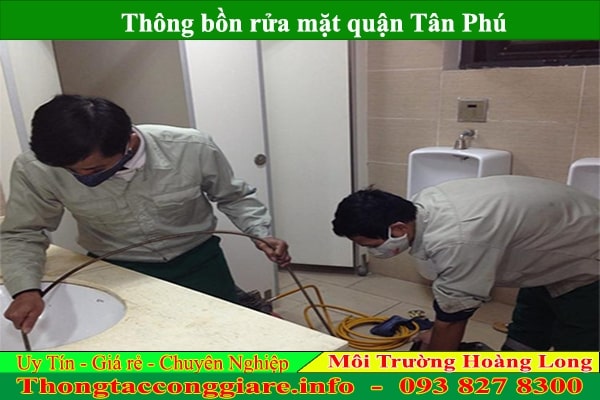 Thông bồn rửa mặt quận Tân Phú Hoàng Long 99K kèm bảo hành