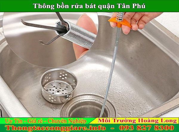 Thông bồn rửa bát quận Tân Phú nhanh chóng giá rẻ 99K