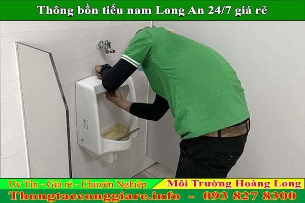 Thông bồn tiểu nam Long An Hoàng Long 24/7 rẻ nhanh sạch